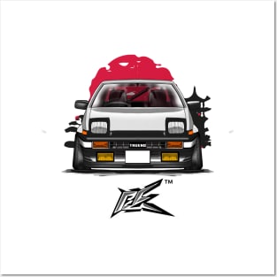 toyota ae86 trueno panda Posters and Art